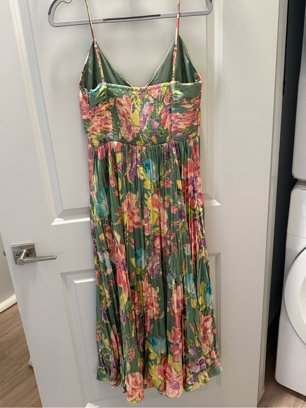 ASTR The Label Maeve Pleated Satin Midi Dress - Picture 3 of 3